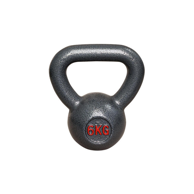 Kettlebell en fonte - 6 kg pour le fitness et la musculation