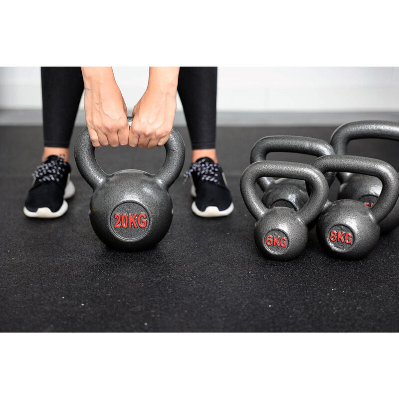 Fonta Kettlebell - 8 kg pentru antrenament de fitness si forta