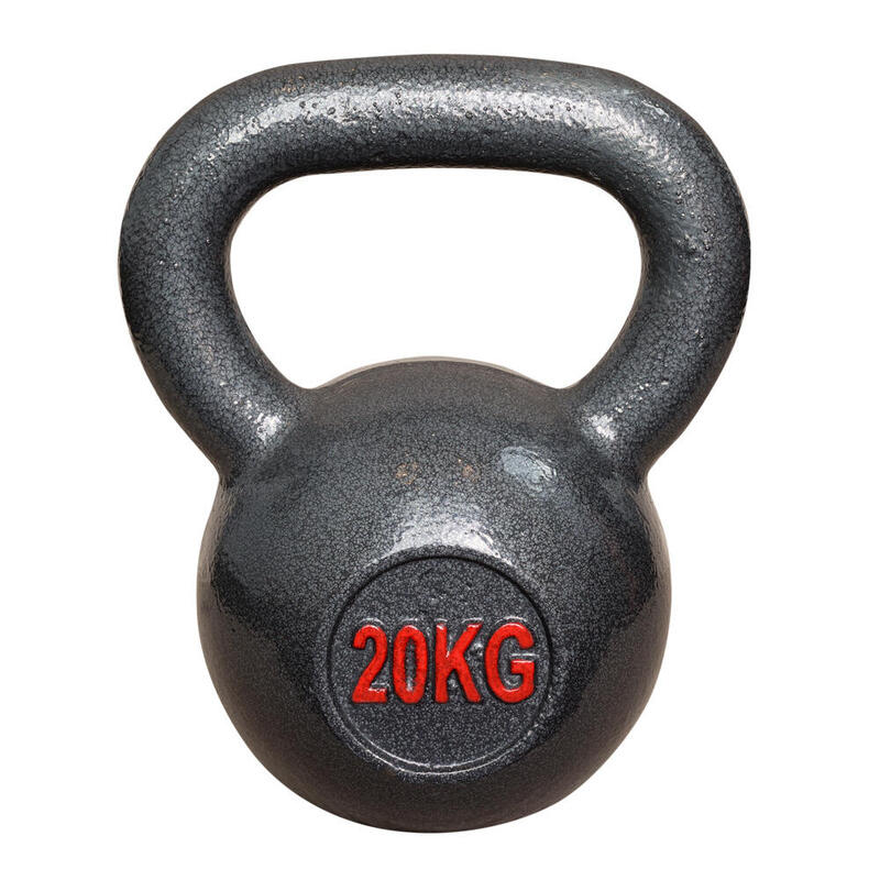 Kettlebell gietijzer - 20 kg voor fitness en krachttraining