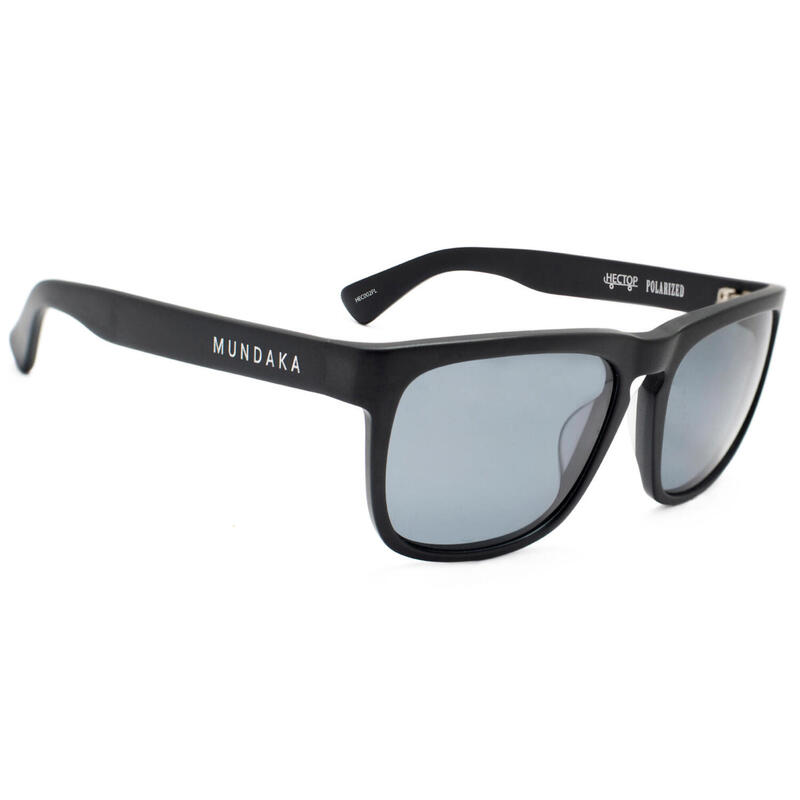 Gafas de sol HECTOP en negro brillante, POLARIZADAS GRIS - cat.3 - MUNDAKA