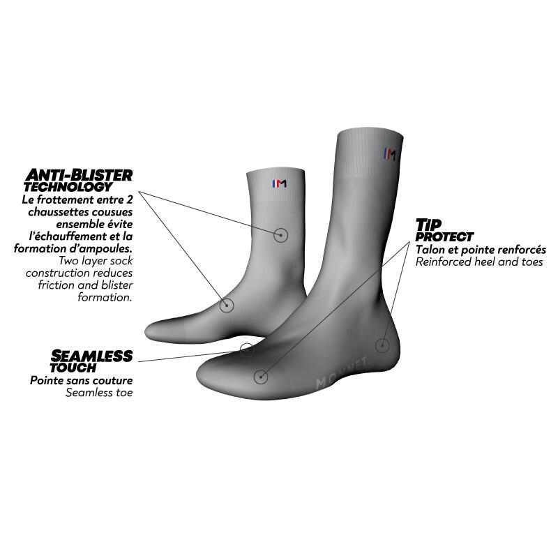 TWIN TREK - Doubles chaussettes - Spécial anti-ampoules.