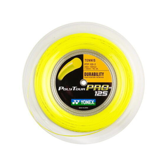 Naciąg tenisowy Yonex Polytour Pro set. 12 m. yellow 1,25 mm