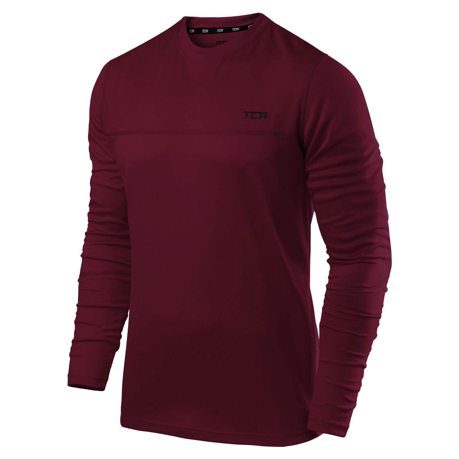 Men's Element Long Sleeve Quick Dry Running Top - Cabernet 1/5