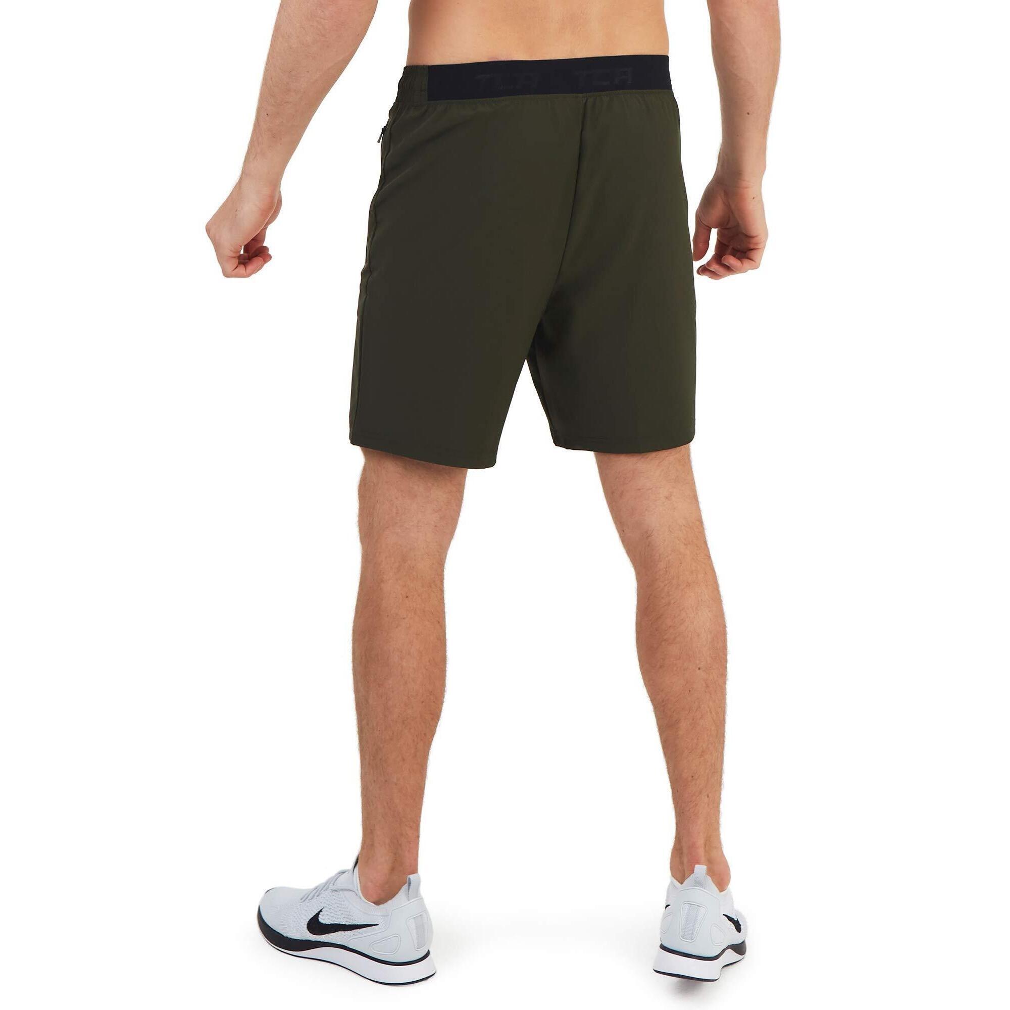 Men's Elite Tech Lightweight Running Shorts with Zip Pockets - Forest Night 2/5