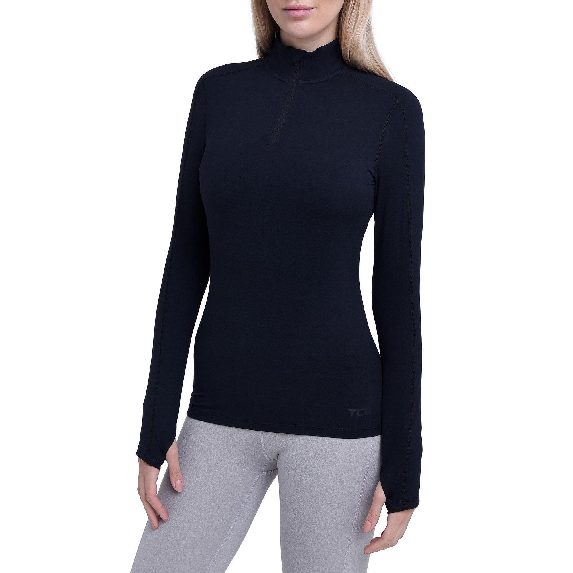 Women's All Season Long Sleeve Running Top - Black Stealth TCA