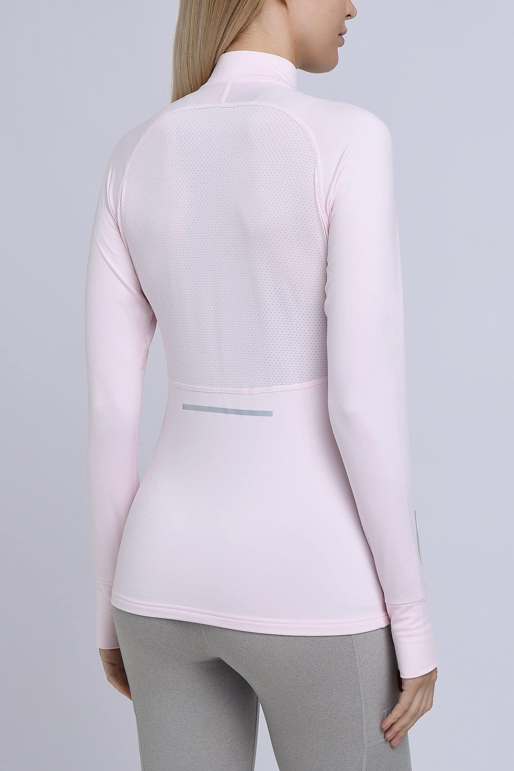 Women's Winter Run Half Zip Top - Pink Touch 2/5