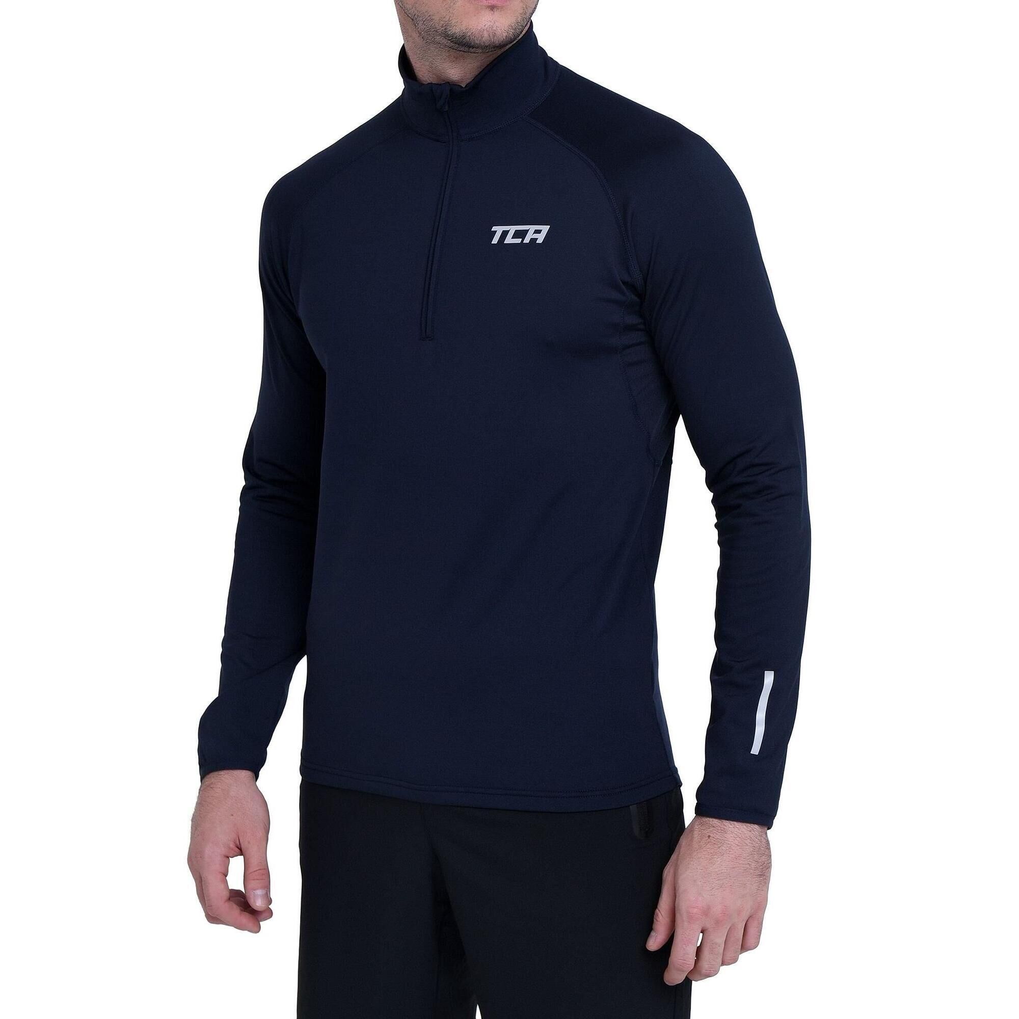 TCA Men's Winter Run Half Zip Top - Night Sky