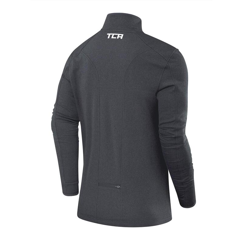 Haut Cloud Fleece avec Fermeture 1/4 et Poche à Fermeture Éclair pour Hommes