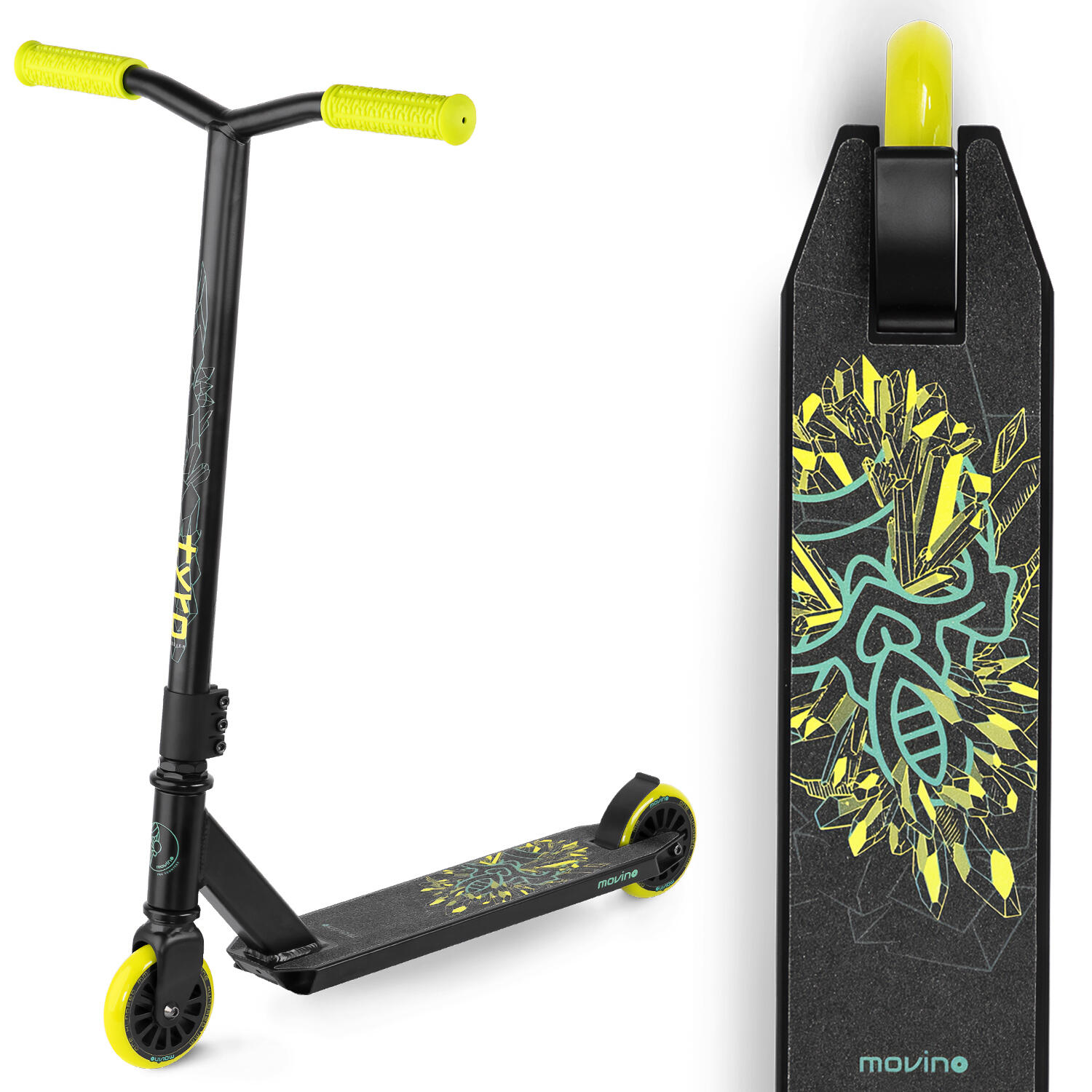 Movino - Trottinette Freestyle Movino Tyro Pour Enfants - Trottinette - Vert - Taille Unique - Decathlon