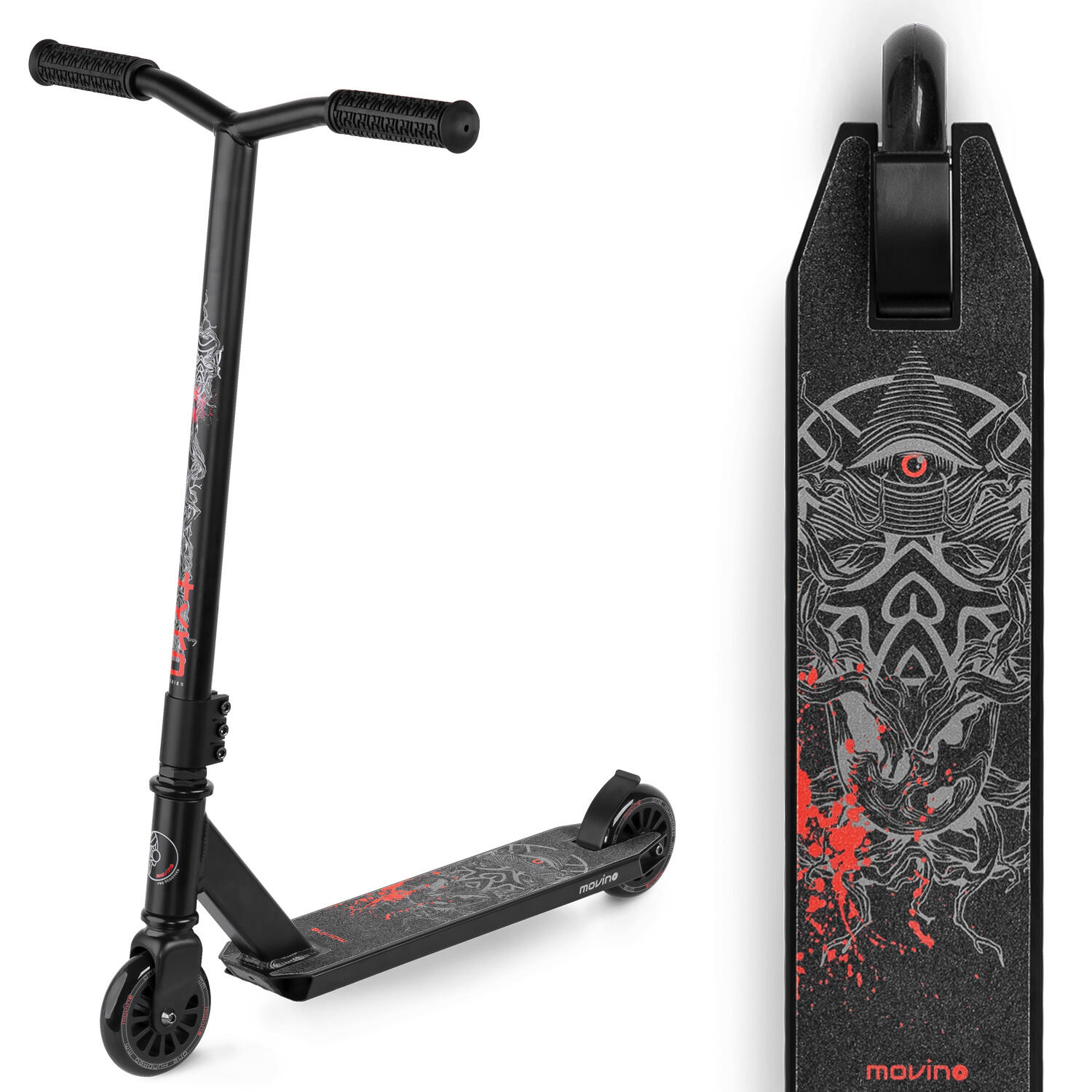 Movino - Trottinette Freestyle Movino Tyro Pour Enfants - Trottinette - Noir - Taille Unique - Decathlon