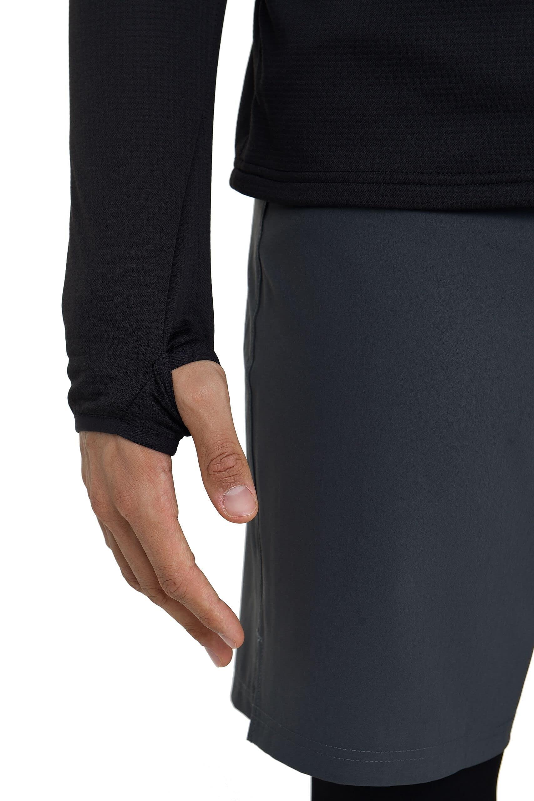 Men's Cloud Fleece 1/4 Zip Top with Zip Pocket - Black 3/5