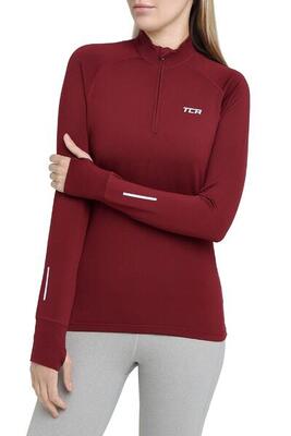 Dames winter run half zip top