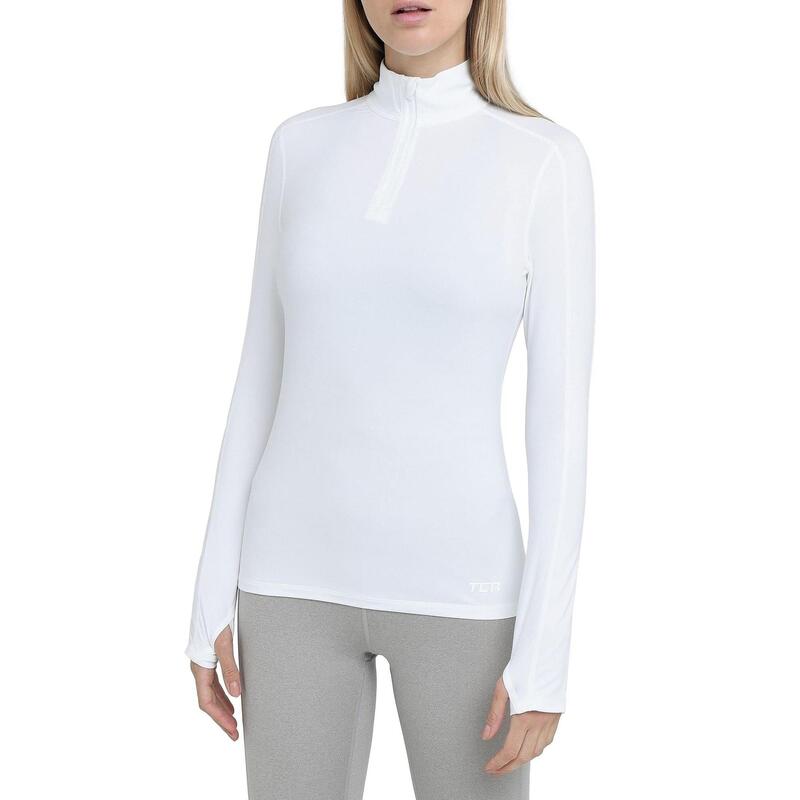 Women's Fusion Long Sleeve Half-Zip Top - Cloud White