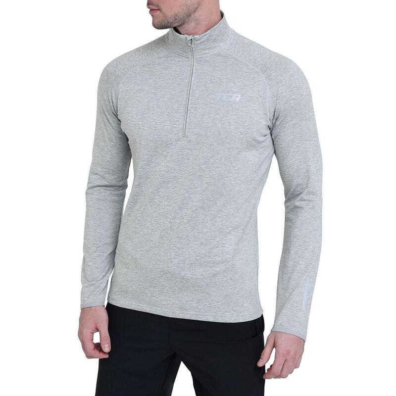 Top Winter Run a mezza zip da uomo