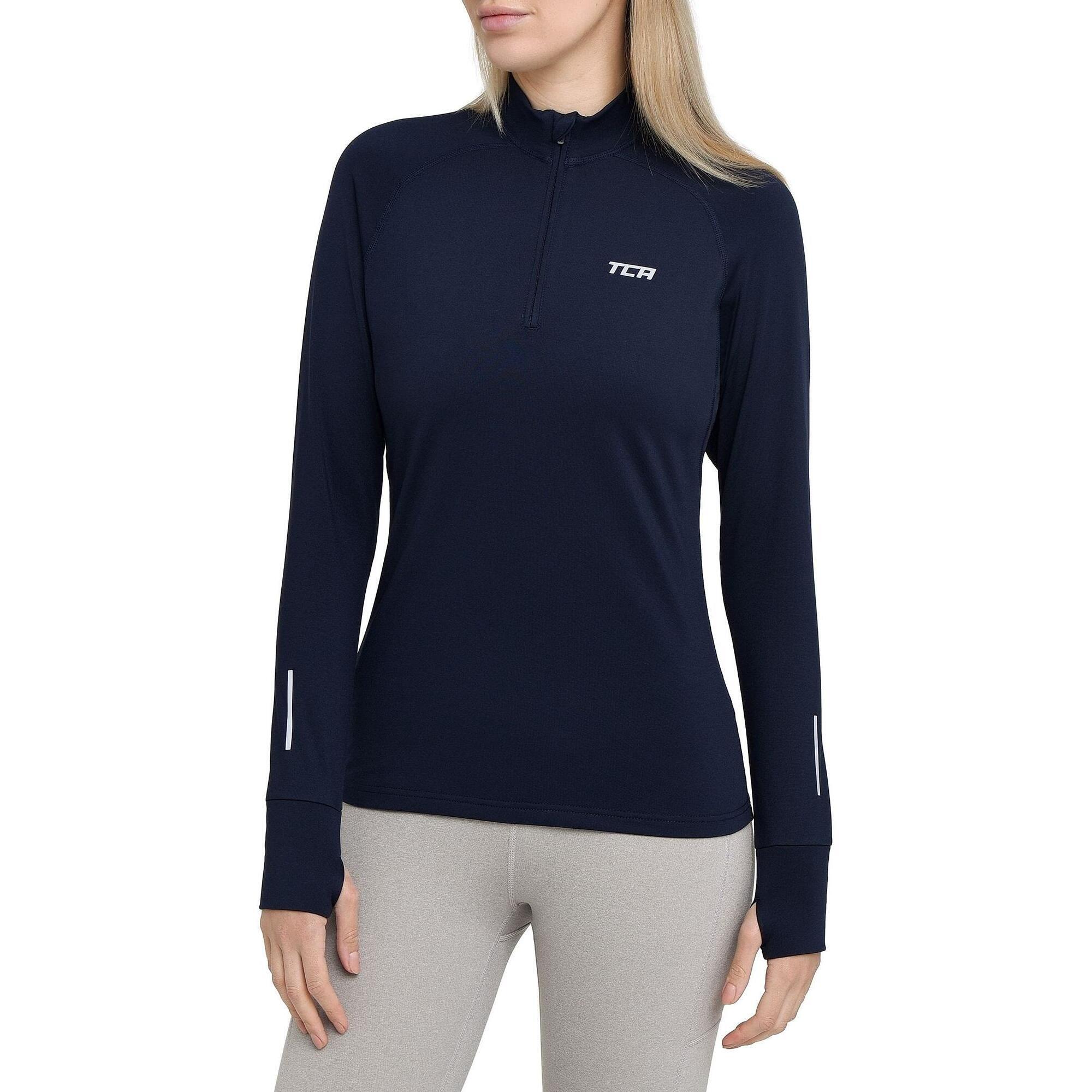 Women's Winter Run Half Zip Top - Night Sky 1/6