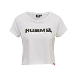 Hmllegacy Cropped T-Shirt Femme Athleisure Manches Courtes HUMMEL