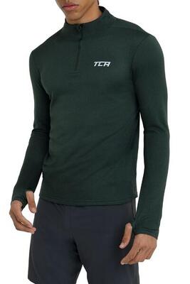 Heren cloud fleece 1/4 zip top met ritszak.
