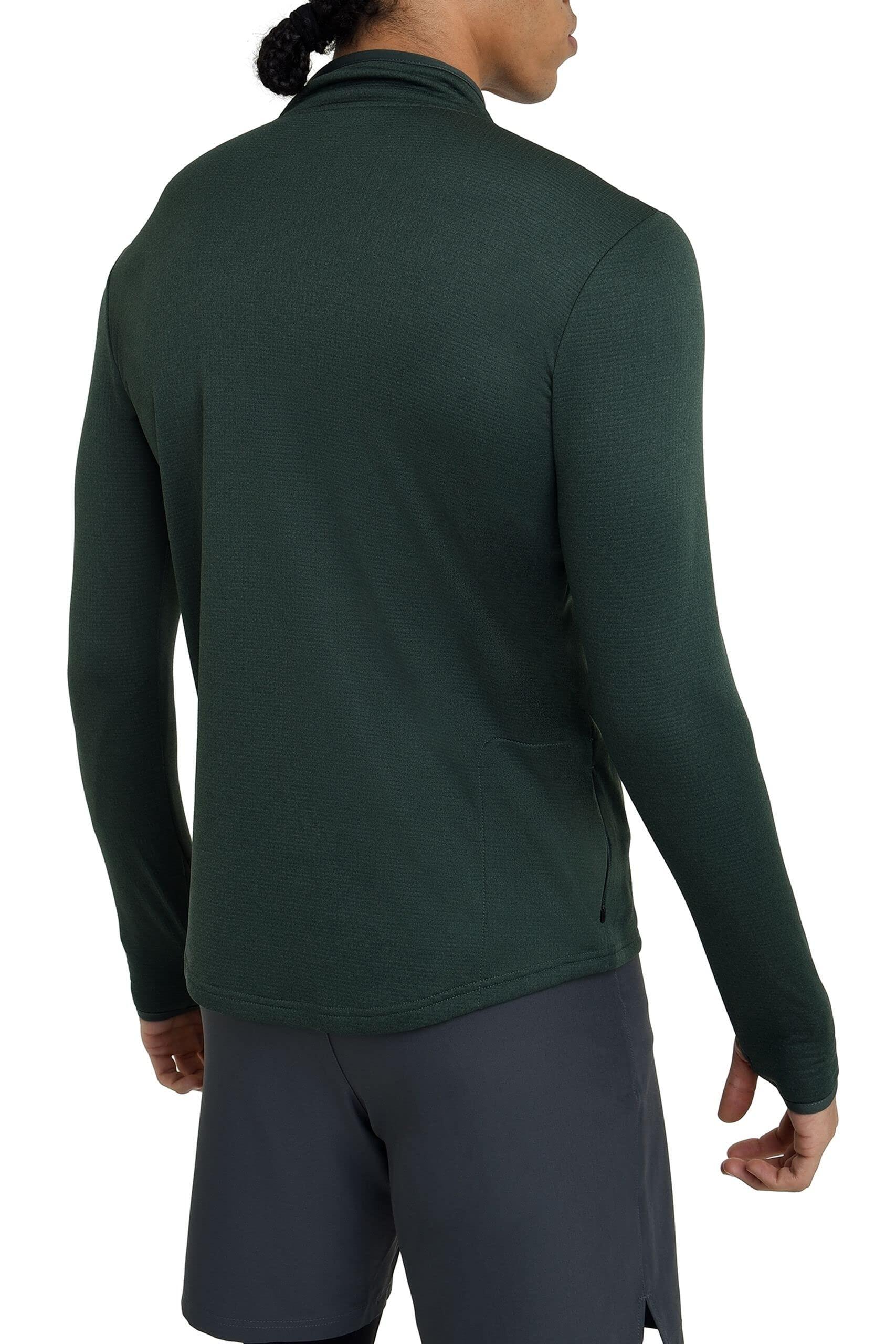 Men's Cloud Fleece 1/4 Zip Top with Zip Pocket - Deep Forest 2/5