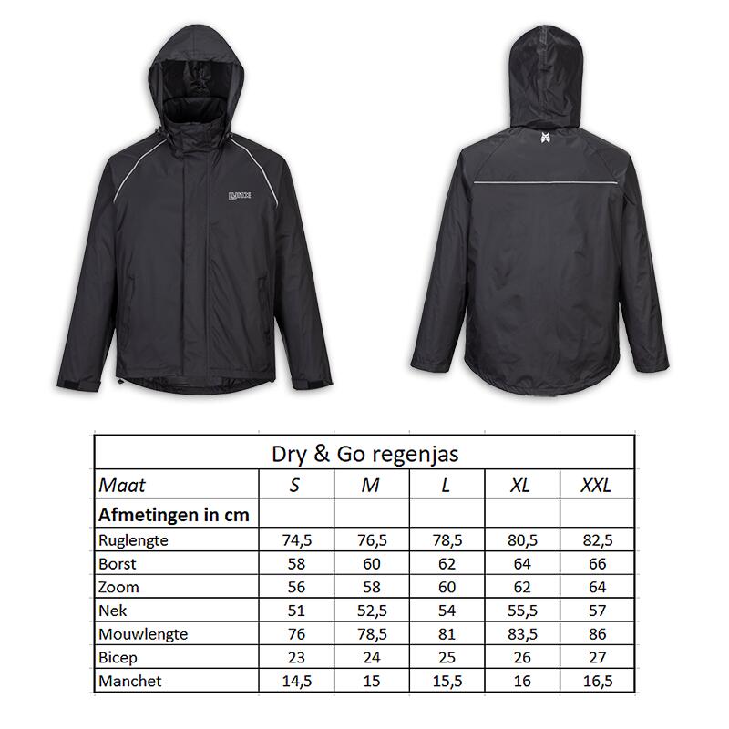 Giacca impermeabile Lynx Dry & Go, nero, taglia M. 2/6
