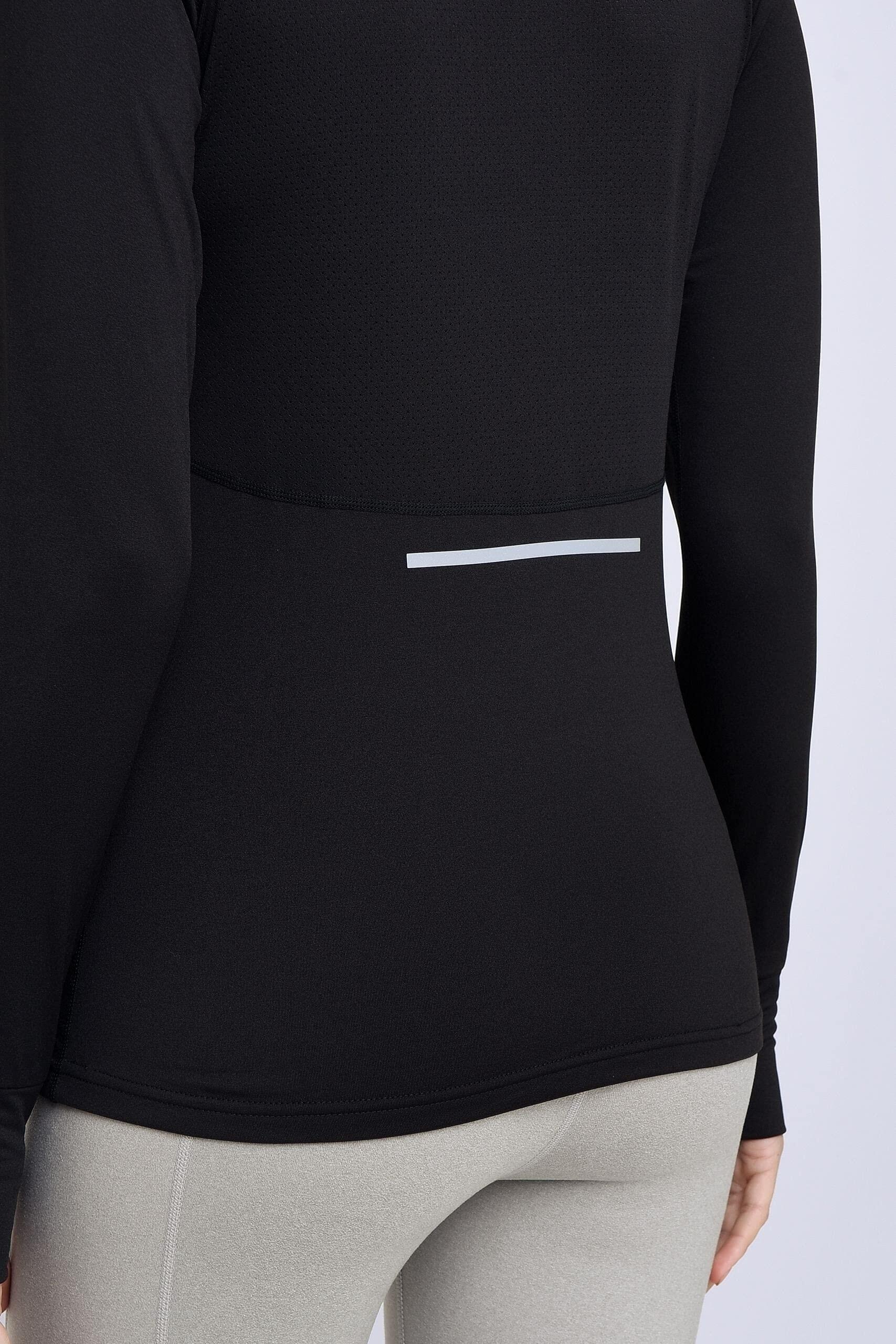 Women's Winter Run Half Zip Top - Black Rock 4/5