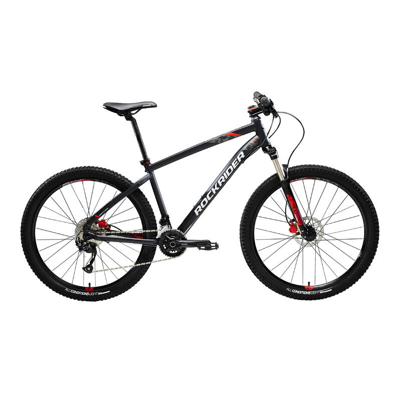 Reconditionné - VÉLO VTT ST 540 NOIR ROUGE 27,5" - Très bon