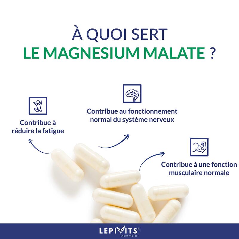 Magnésium malate - Energie & stress - 60 gélules vegan