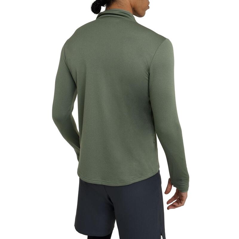 Haut Cloud Fleece avec Fermeture 1/4 et Poche à Fermeture Éclair pour Hommes