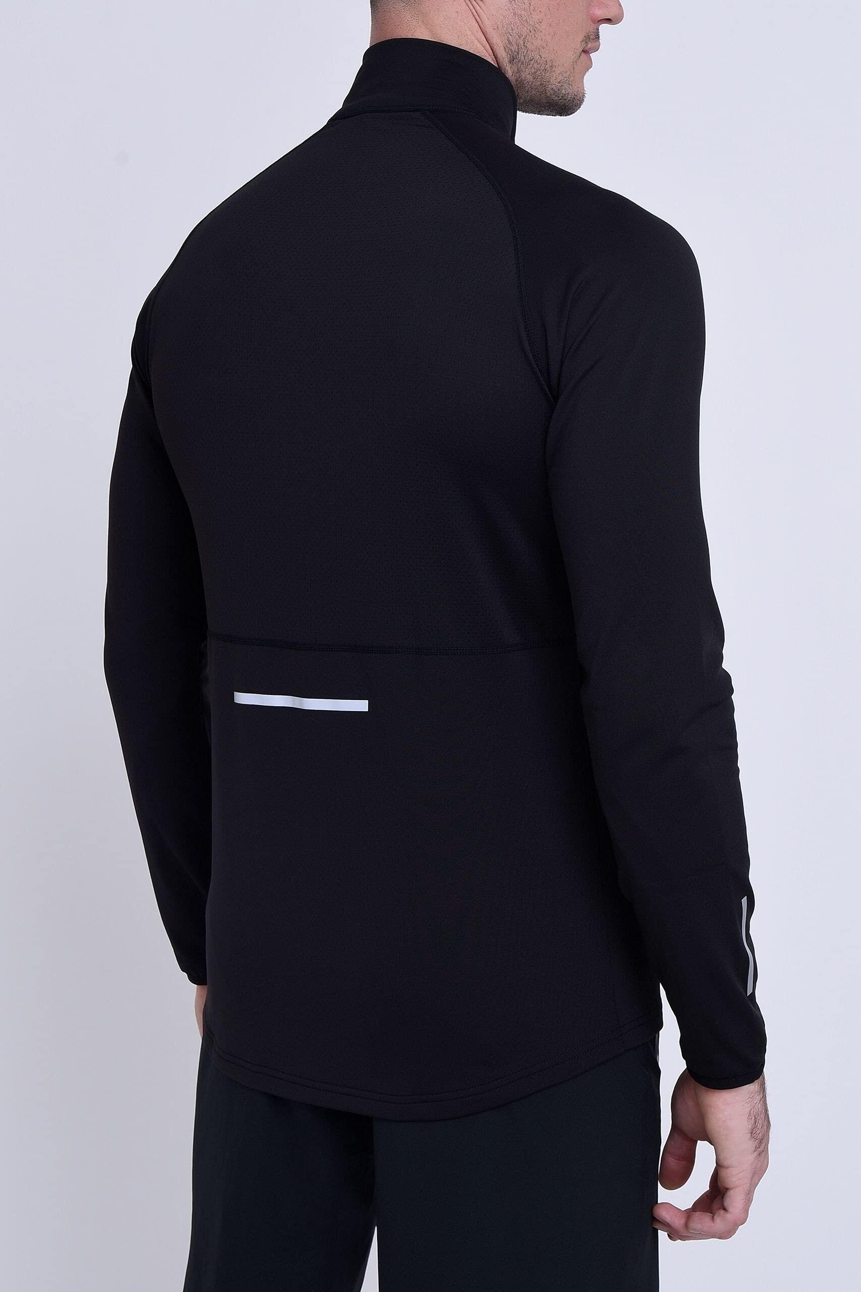 Men's Winter Run Half Zip Top - Black Stealth 2/5