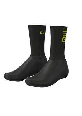 Alé whizzy winter unisex schoenovertrek zwart/fluorescerend geel