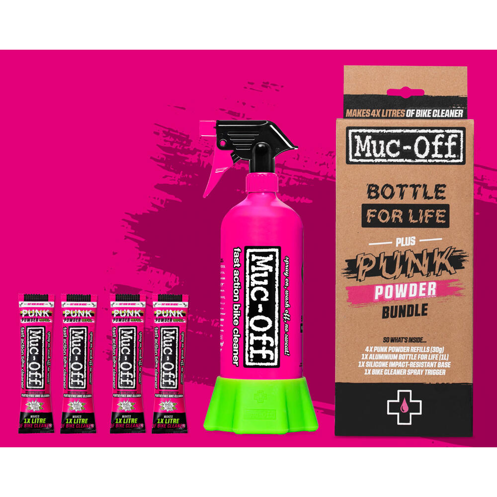 Muc-Off Bottle For Life Bundle Kit inc. 4x Powder Refills 1/4