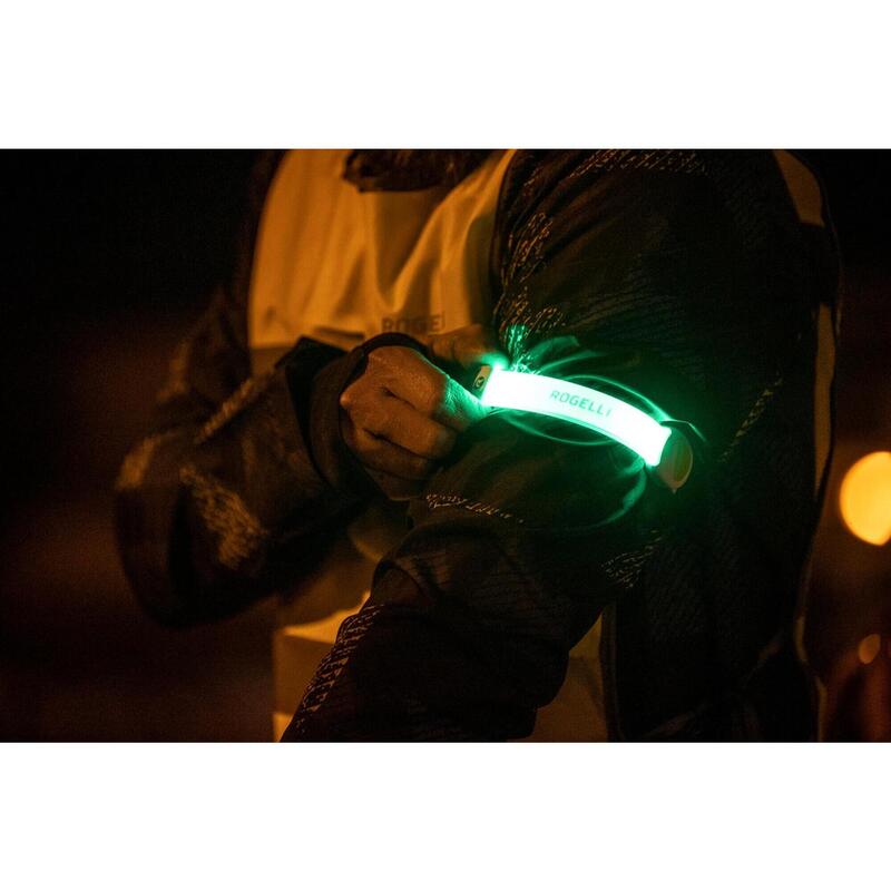 Ochronne światło Rogelli NEON LED ARMBAND z regulowanym paskiem na rękę