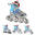Patine cu rotile Nils Extreme NH18192 4în1 cu patine de hochei interschimbabile