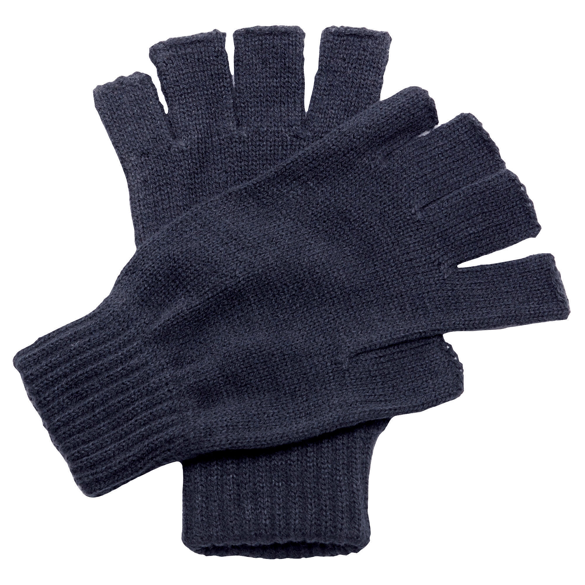 Unisex Fingerless Mitts / Gloves (Navy) 2/4