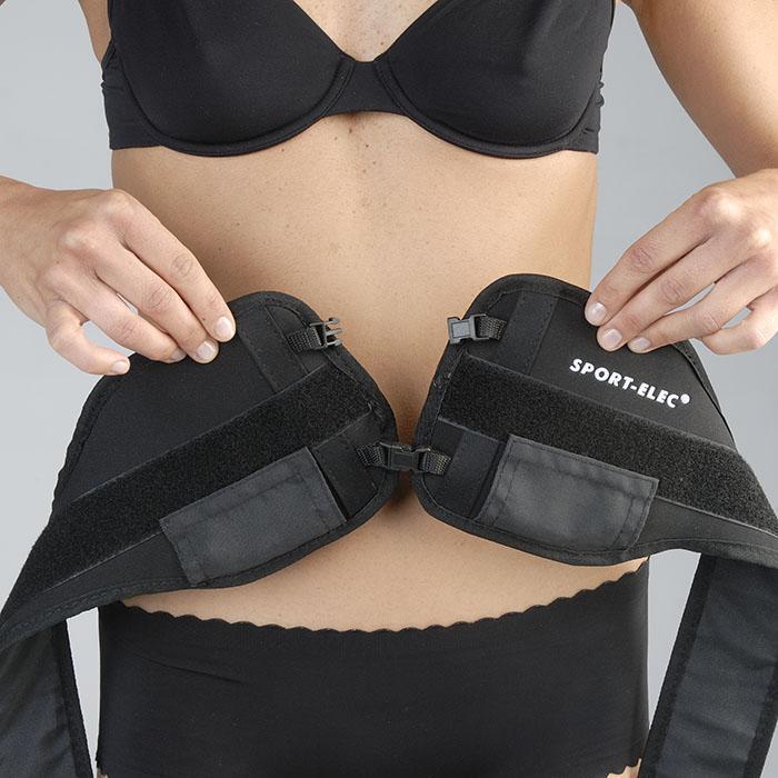Ceinture multifonction Sport-Elec 4 électrodes carbone intégrées connexions 2mm
