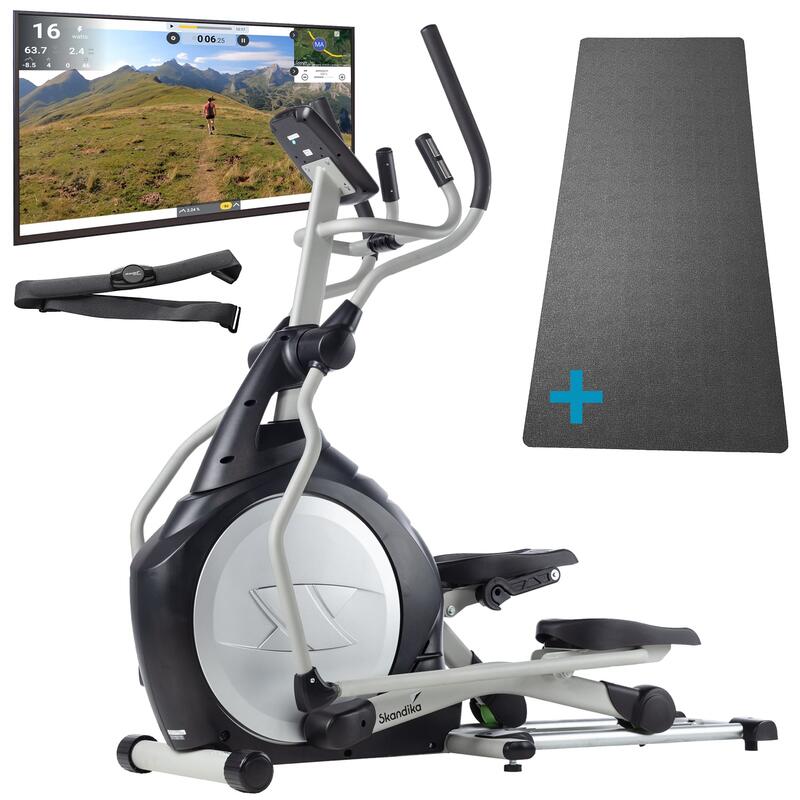 Crosstrainer CardioCross Carbon Pro - Fitness - Bodenschutzmatte - Pulsgurt