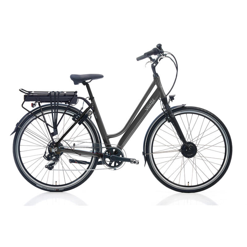 Vélo électrique Villette la Joie, 7 vitesses, 11,6 Ah, 54 cm gris charbon