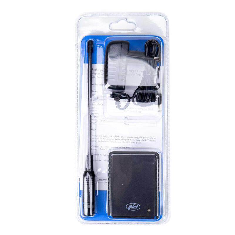 PNI PB-HP62 Li-Ion 1500mAh batterij plus 230V voeding 8,4V output en BNC antenne