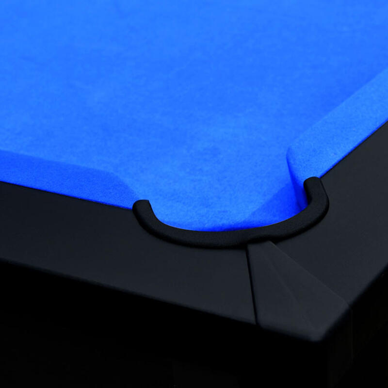 Mesa de billar convertible Eddie alfombra negra azul