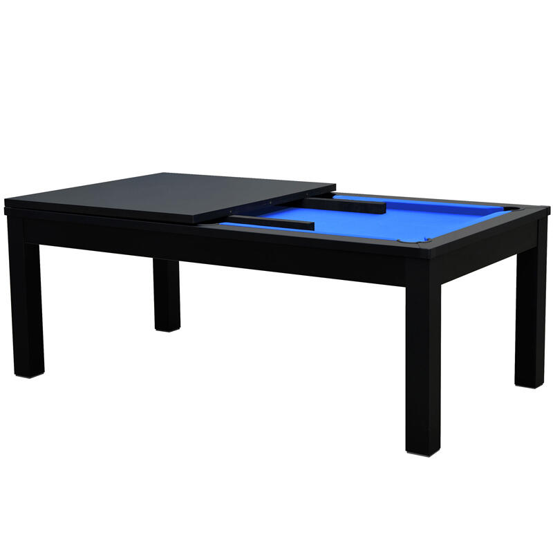 Table de Billard Eddie convertible noire tapis bleu