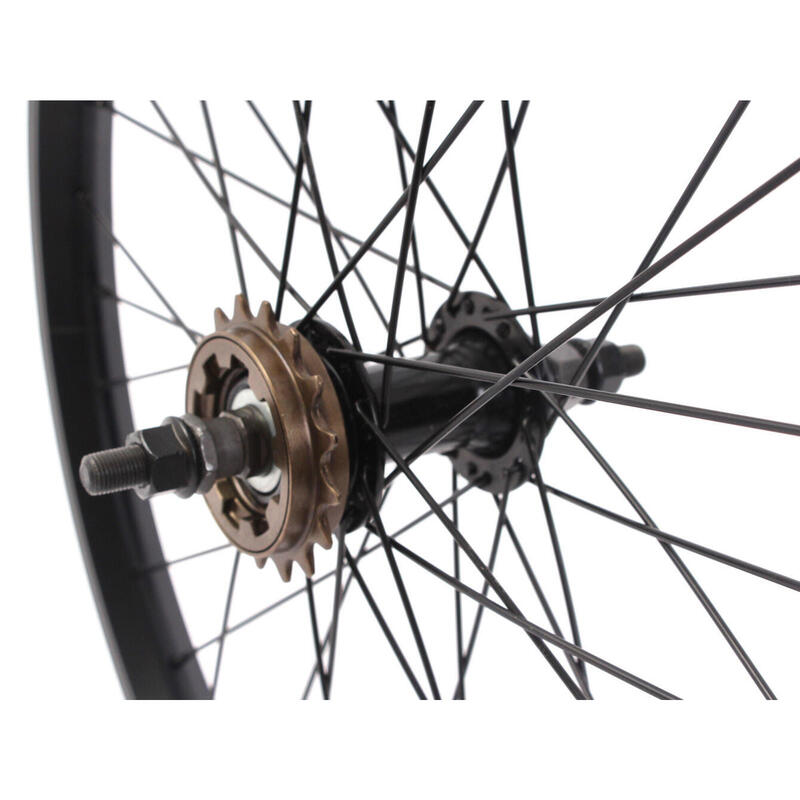 RUOTA POSTERIORE BMX NERA 20" 10MM KHEBIKES