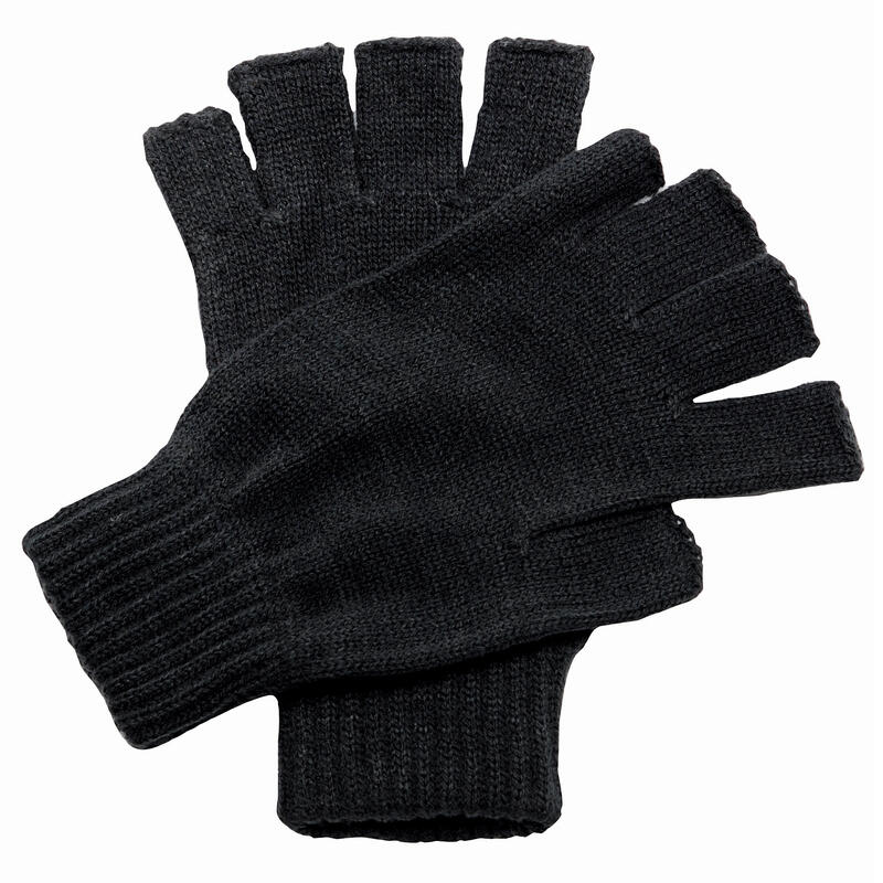 Unisex Fingerlose Handschuhe Damen und Herren Schwarz