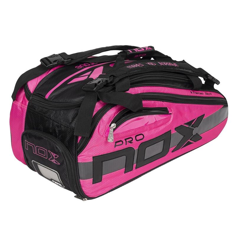 Saco Raquete Padel NOX THERMO PRO Senhora Preto/Rosa