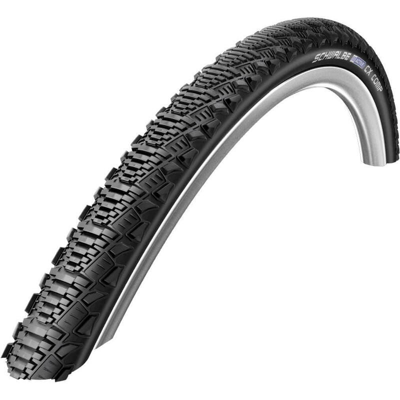 Cubierta CX Comp - 24x1.75 pulgadas - K-Guard - bandas reflectantes - negro