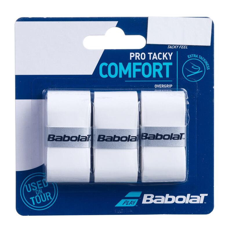 Owijki tenisowe Babolat Pro Tacky Comfort białe