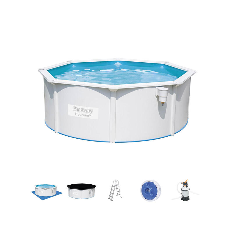 Piscine tubulaire ronde Ø360cm avec accessoires