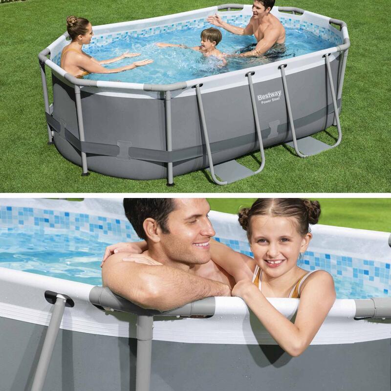 Piscine tubulaire  ovale 3x2m et accessoires  | sweeek