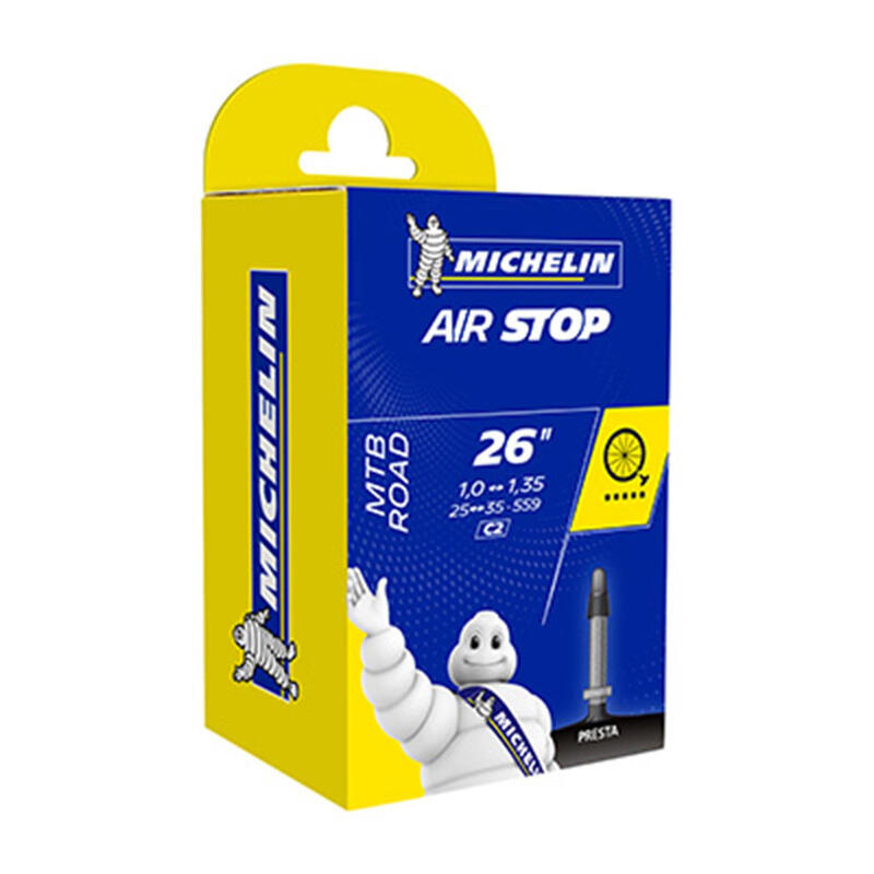 CHAMBRE A AIR VELO 26 x 1.00-1.35 MICHELIN C2 VALVE PRESTA LONGUEUR 40mm 135g