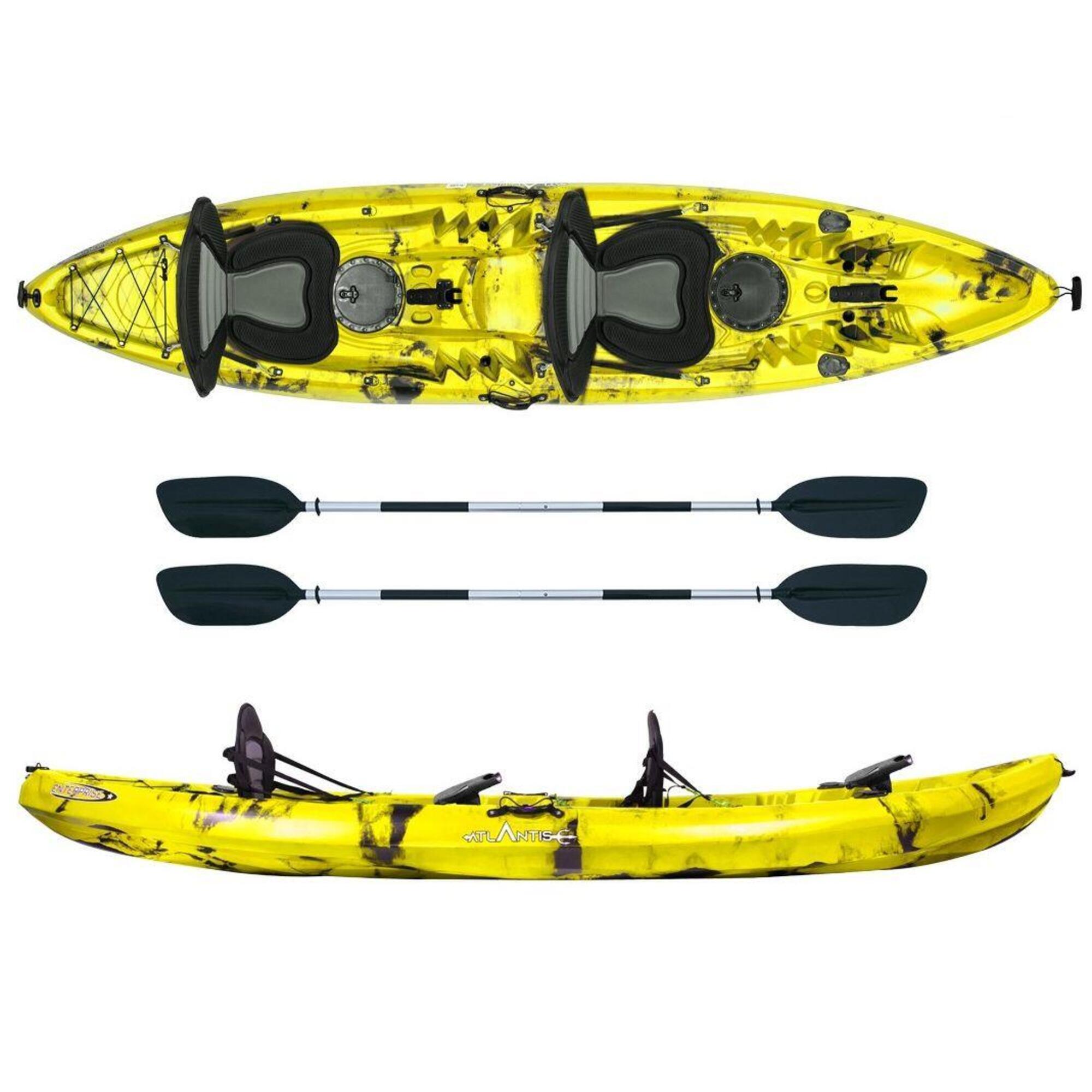 ATLANTIS Kayak - canoa 2 posti Atlantis ENTERPRISE EVOLUTION cm 385 giallo/nera + pagaie