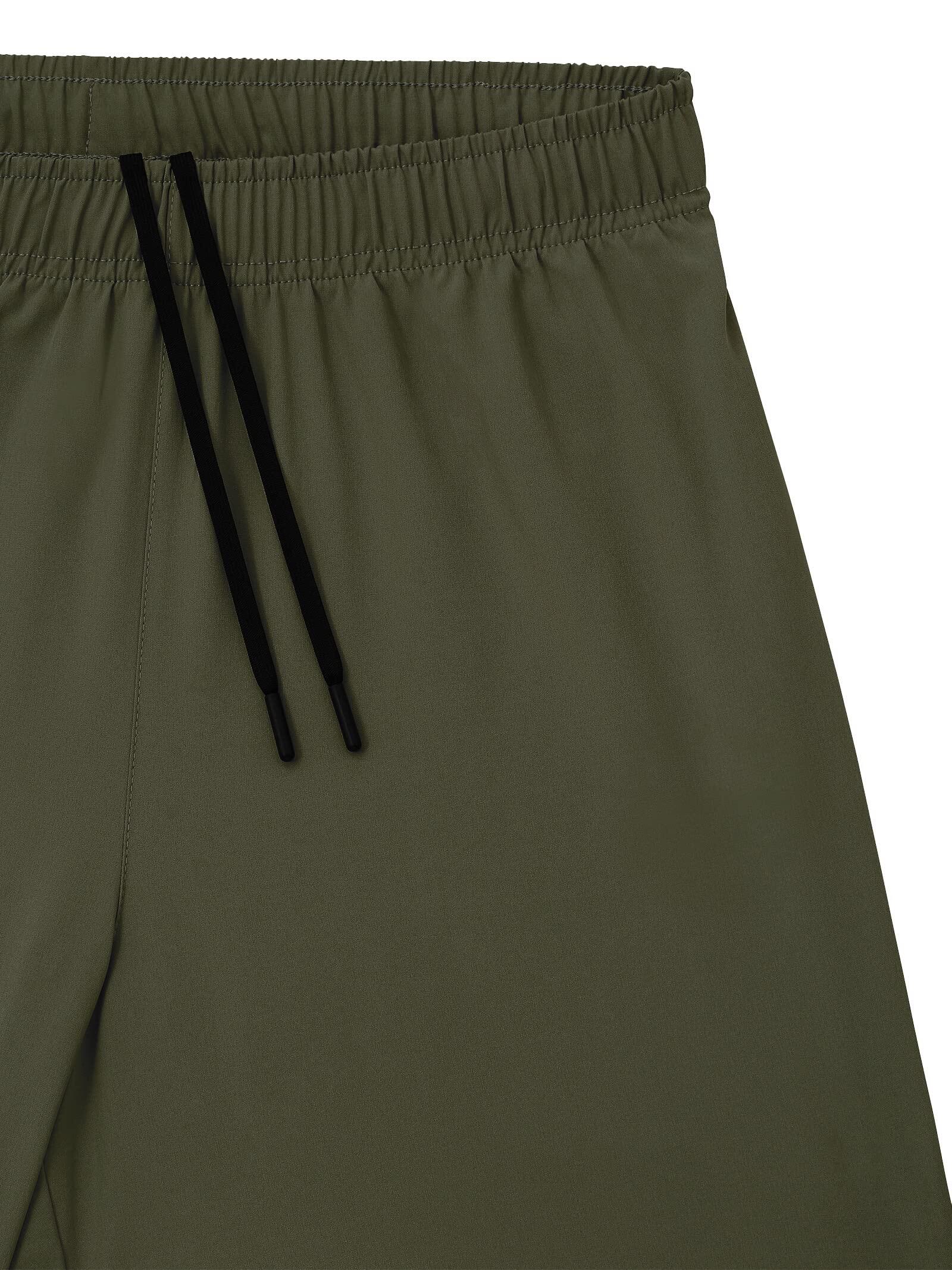 Men's Ultra 2-in-1 Running Shorts with Key Pocket - Forest Night 4/5