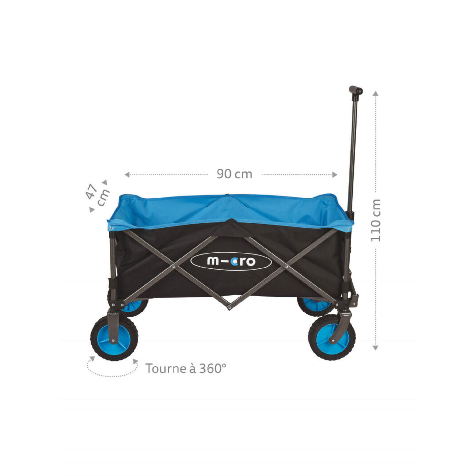 Chariot de transport pliant tout terrain – Micro Beach Wagon